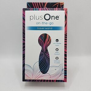 Plus One Travel Vibrating Wand, Massage Stick Water Resistant On-the-go Flexible